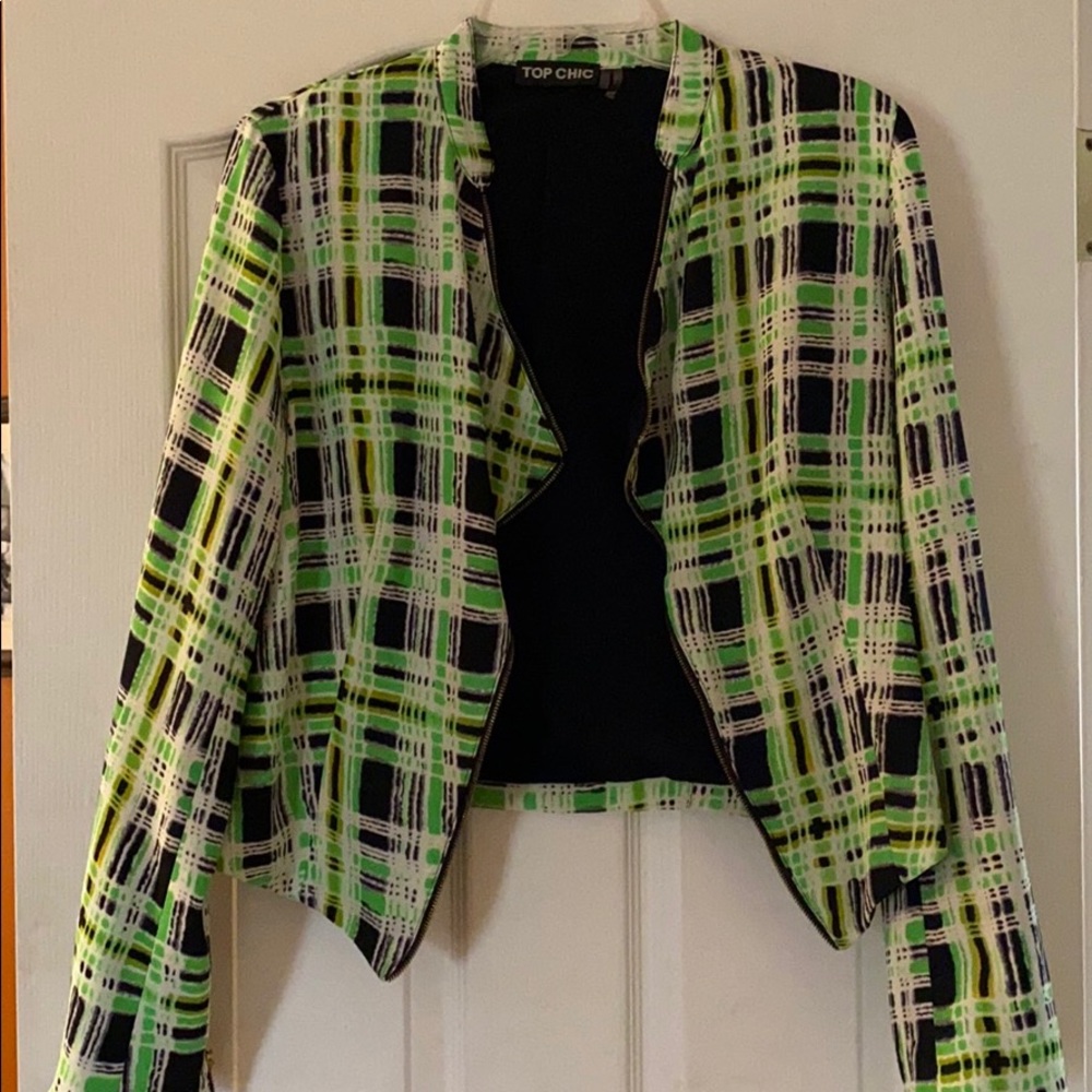 Green, White, & Black Abstract